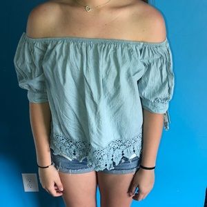 off the shoulder shirt